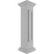 Ekena Millwork 8"W x 40"H Straight Newel Post with Panel, Peaked Capital & Base Trim (Installation kit included) NWL08X40SPP0B0 - alternate 8